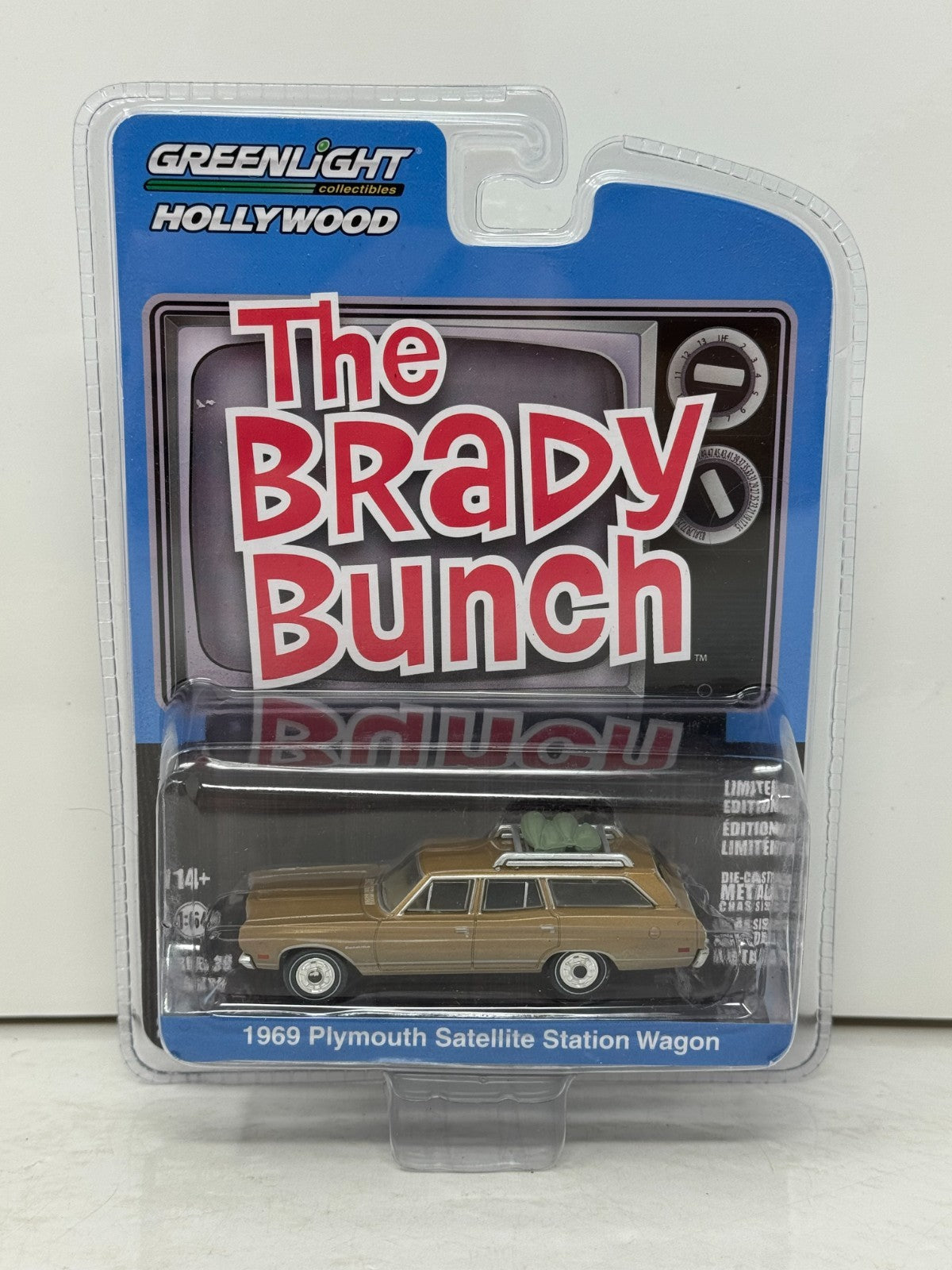 Greenlight 1969 Plymouth Satellite Station Wagon The Brady Bunch 1:64 Diecast