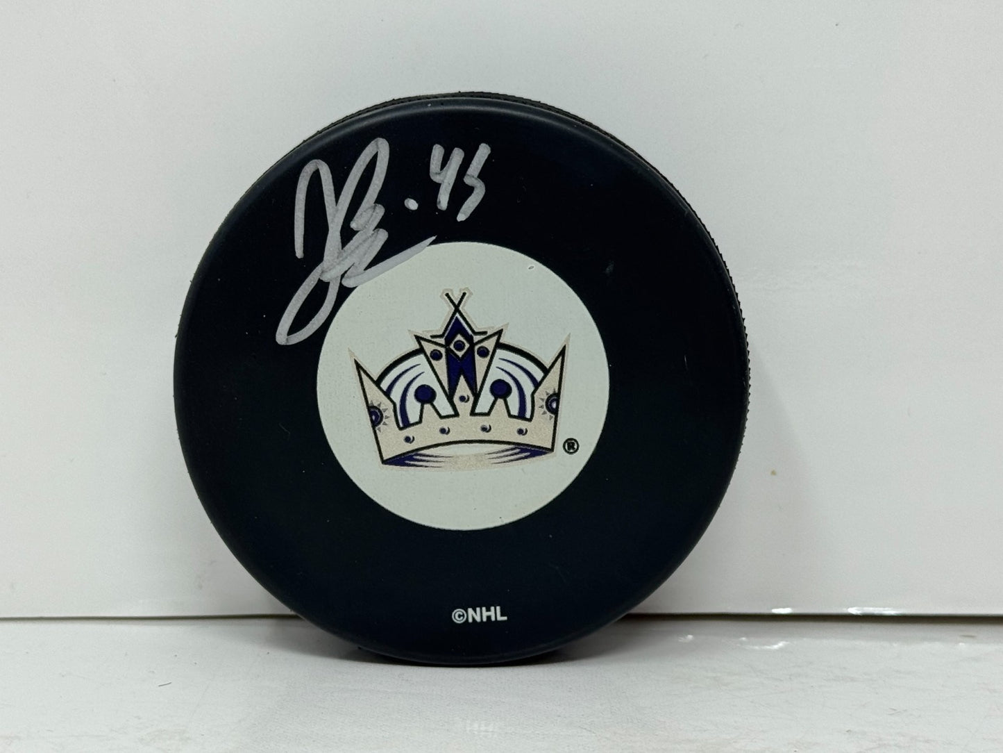Jonathan Bernier Los Angeles Kings Signed NHL Autograph Puck Silver Auto
