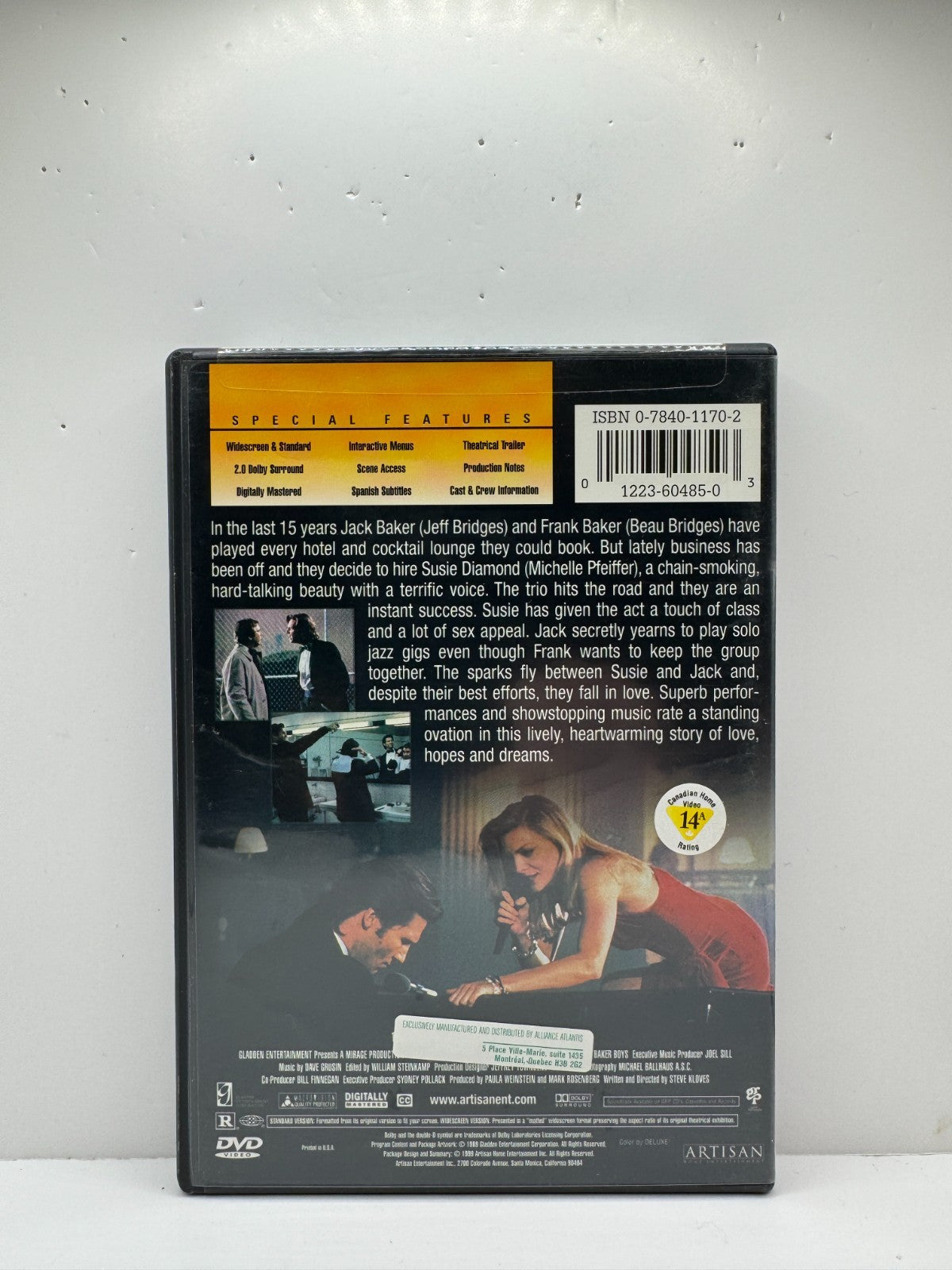 The Fabulous Baker Boys (DVD) Jeff Bridges Drama