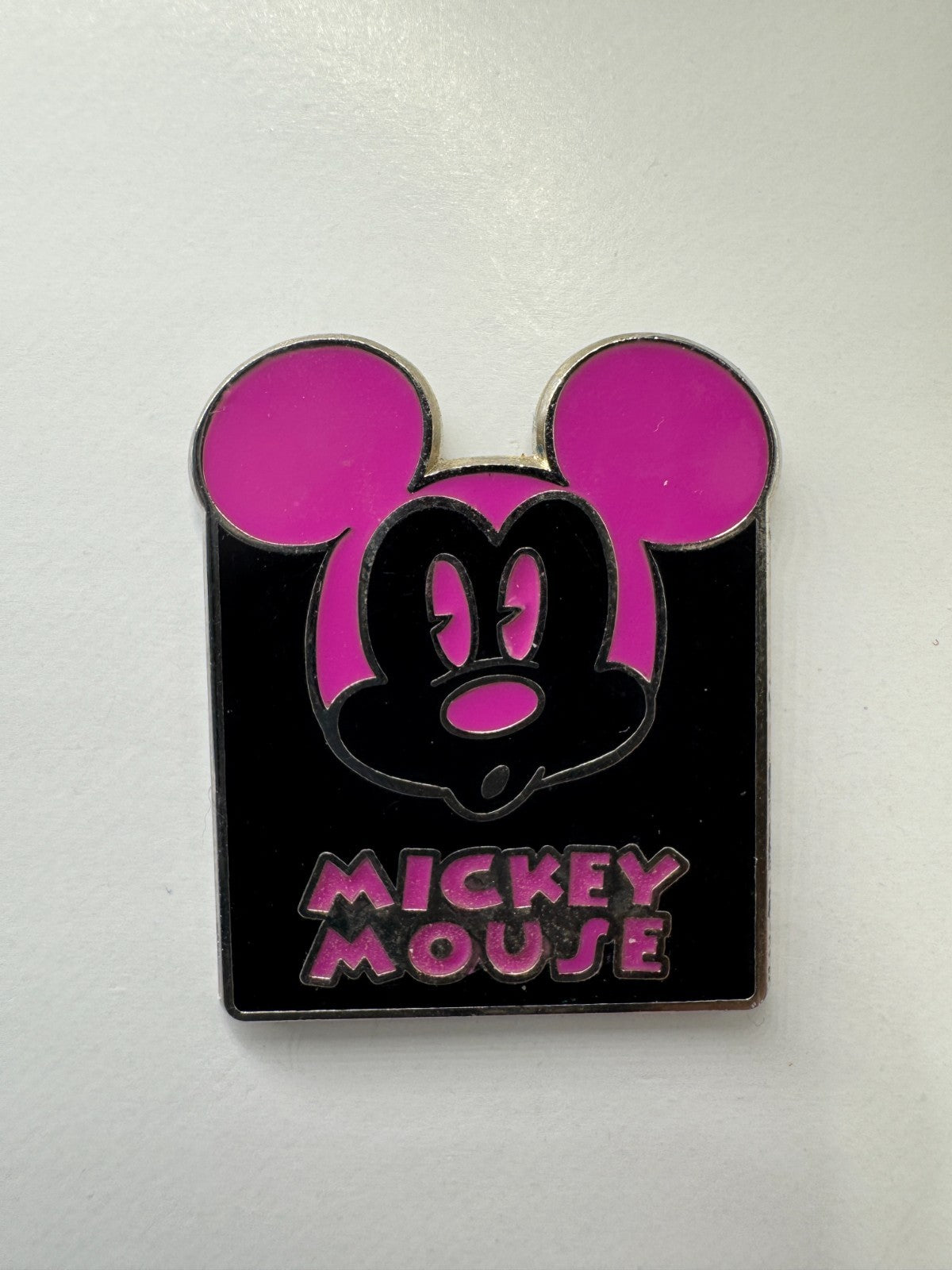 Disney Mickey Mouse Expression Baffled Pink Trading Pin DC2S1