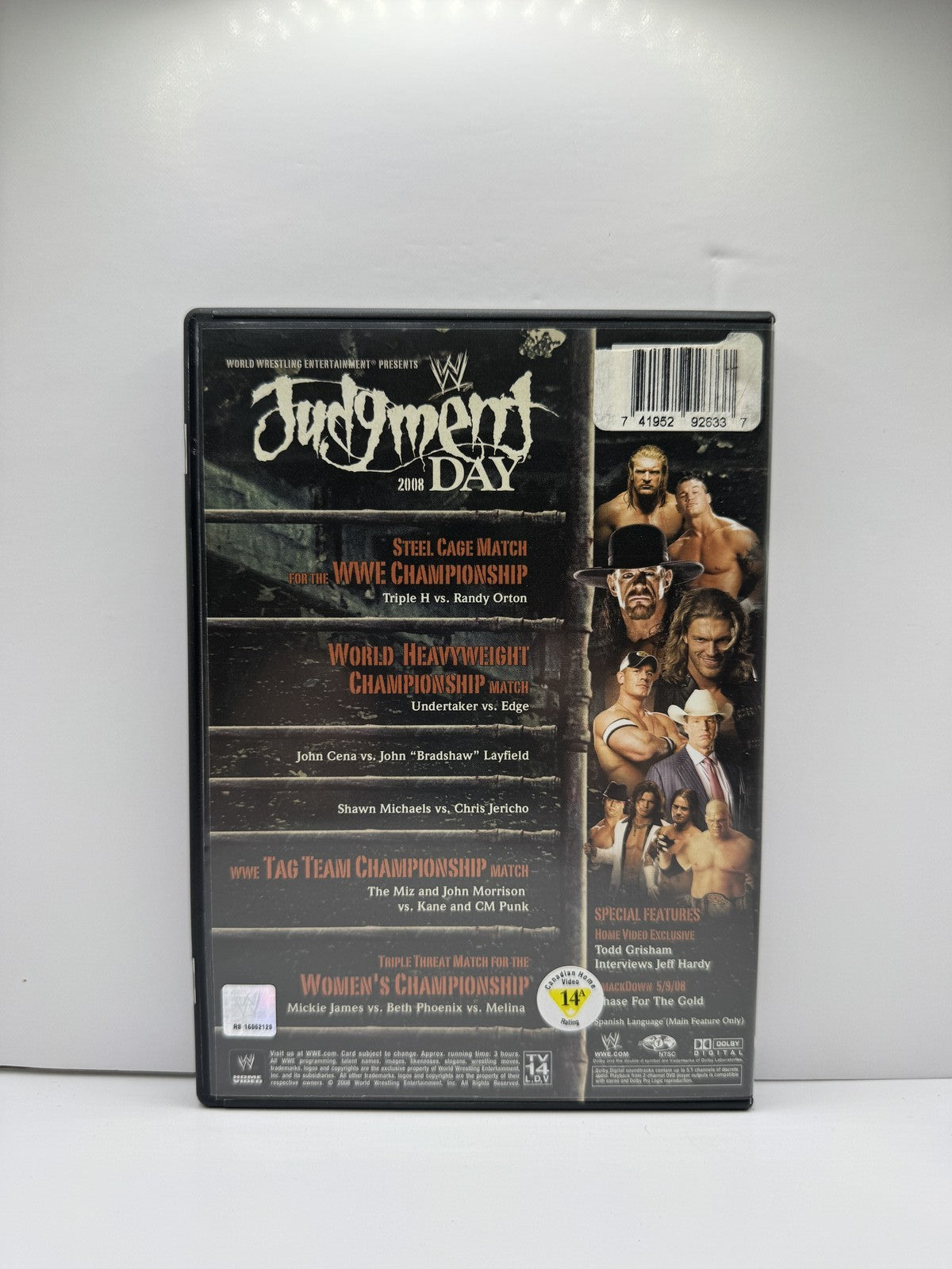 WWE Judgment Day 2008 (DVD) WWE Wrestling