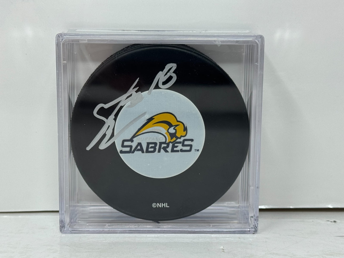 Steve Bernier Buffalo Sabres Signed NHL Autograph Puck Silver Auto