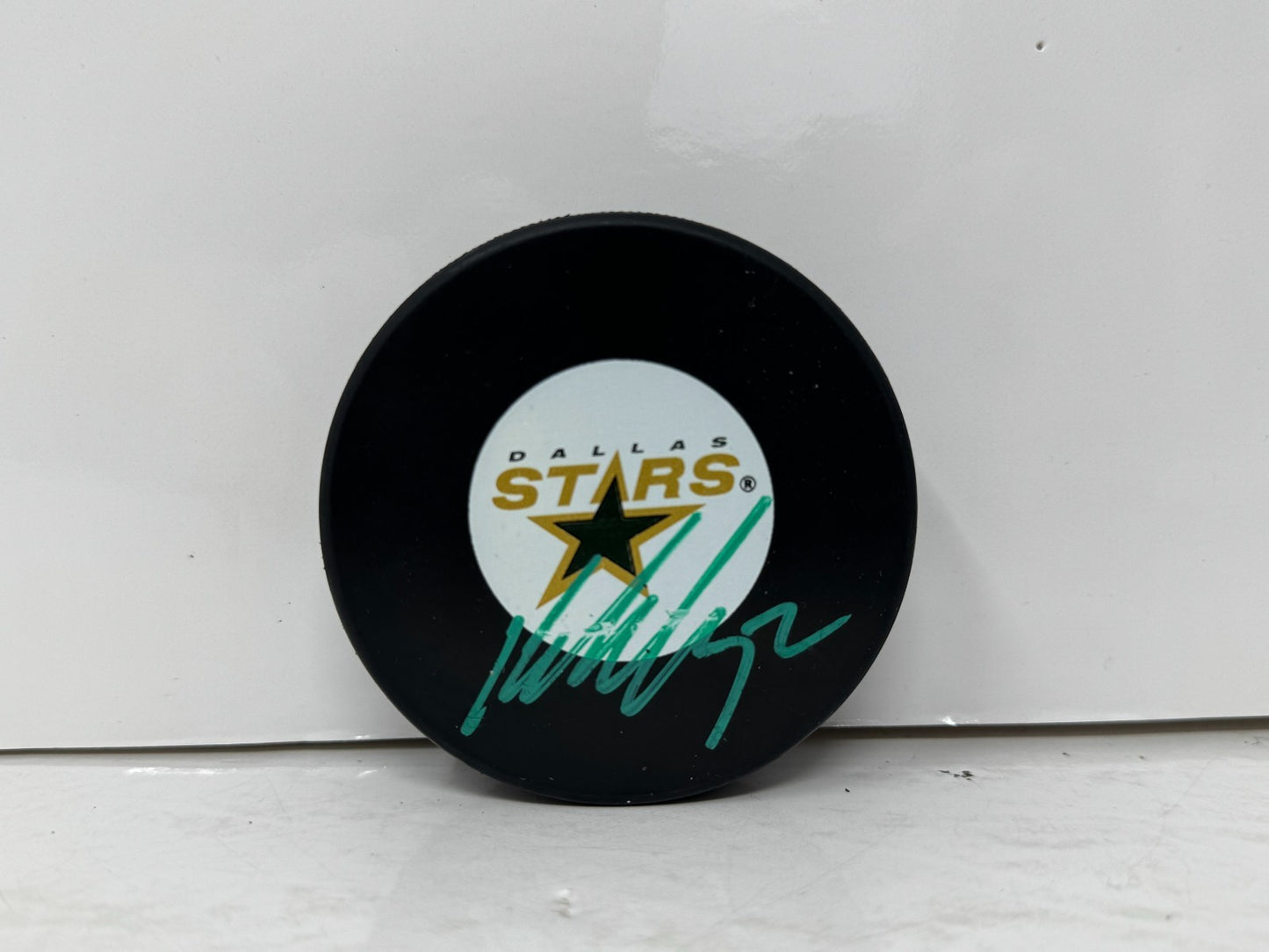 Kari Lehtonen Dallas Stars Signed NHL Autograph Puck Green Auto