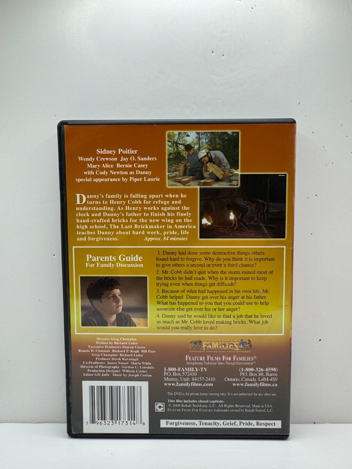 The Last Brickmaker in America (DVD) Sidney Poitier Drama