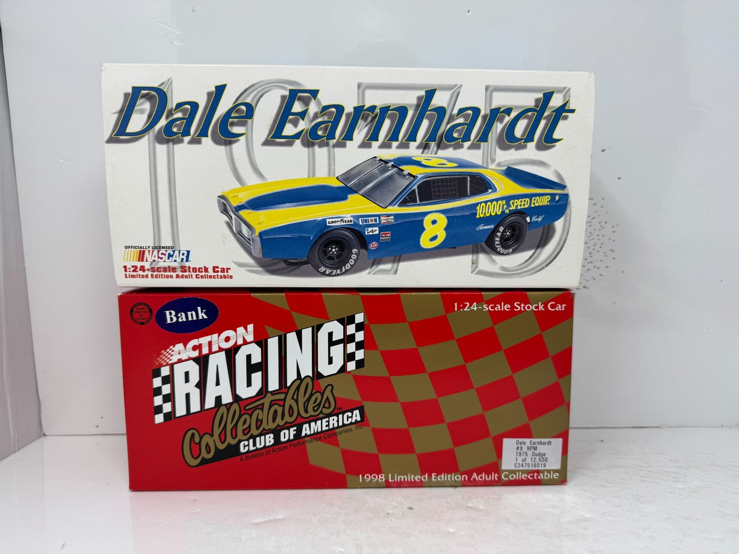 Action Nascar #8 Dale Earnhardt RPM 1975 Dodge Charger BANK 1:24 Diecast