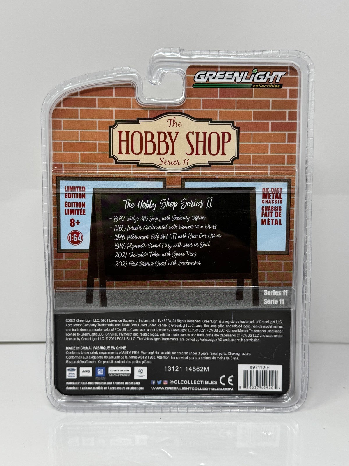 Greenlight The Hobby Shop 2021 Ford Bronco Sport w/ Backpacker 1:64 Diecast