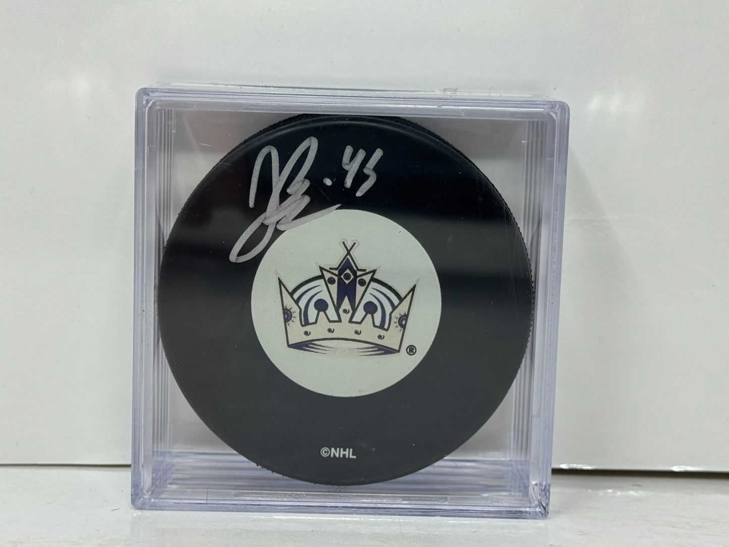 Jonathan Bernier Los Angeles Kings Signed NHL Autograph Puck Silver Auto