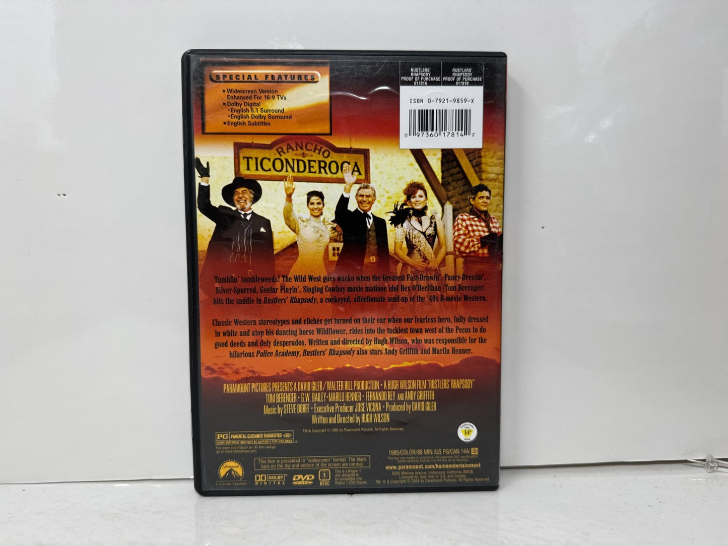 Rustlers' Rhapsody (DVD) Western Good Condition!!!