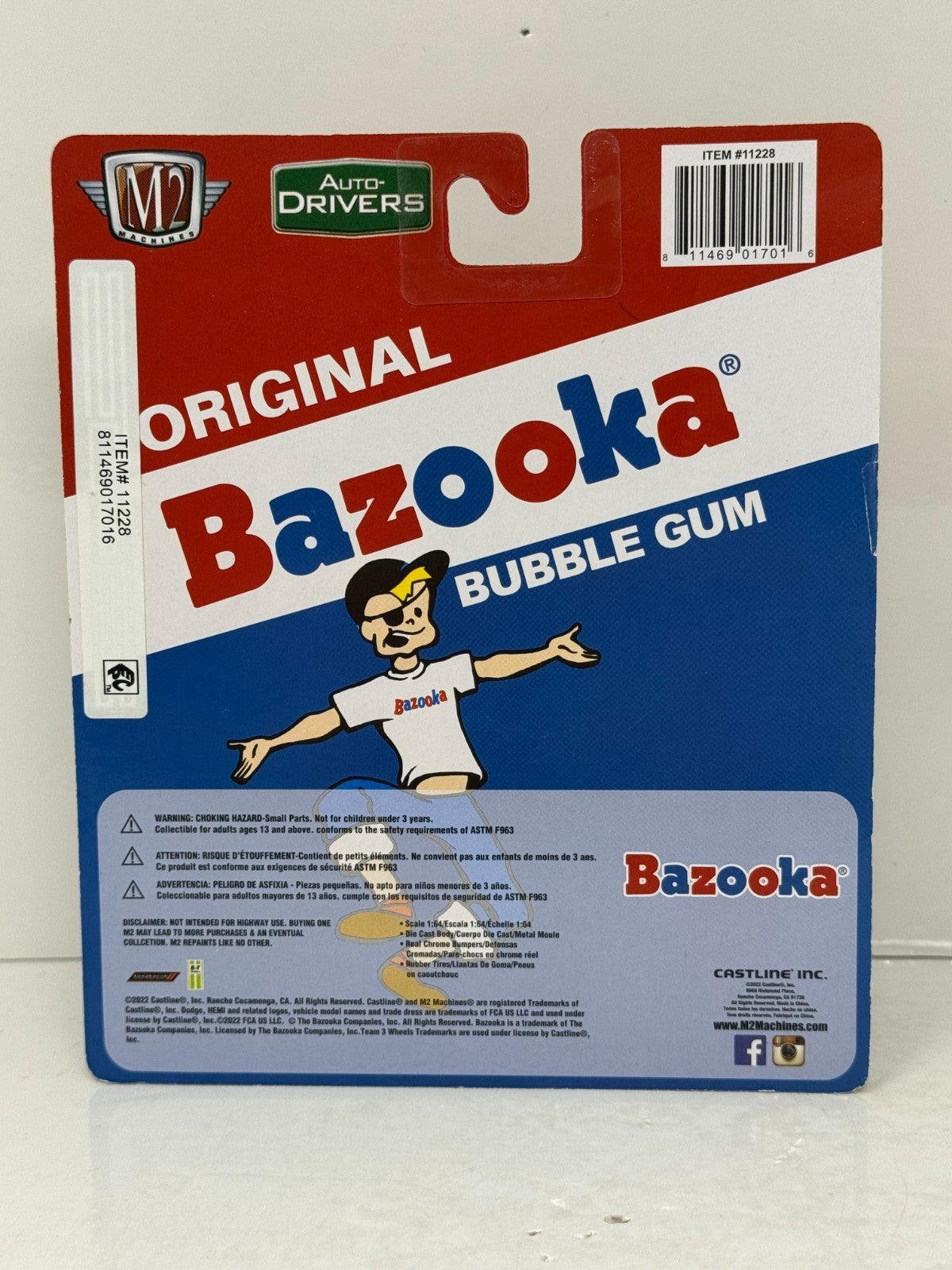 M2 Machines Bazooka Bubble Gum 1969 Dodge Charger Daytona Hemi 1:64 Diecast