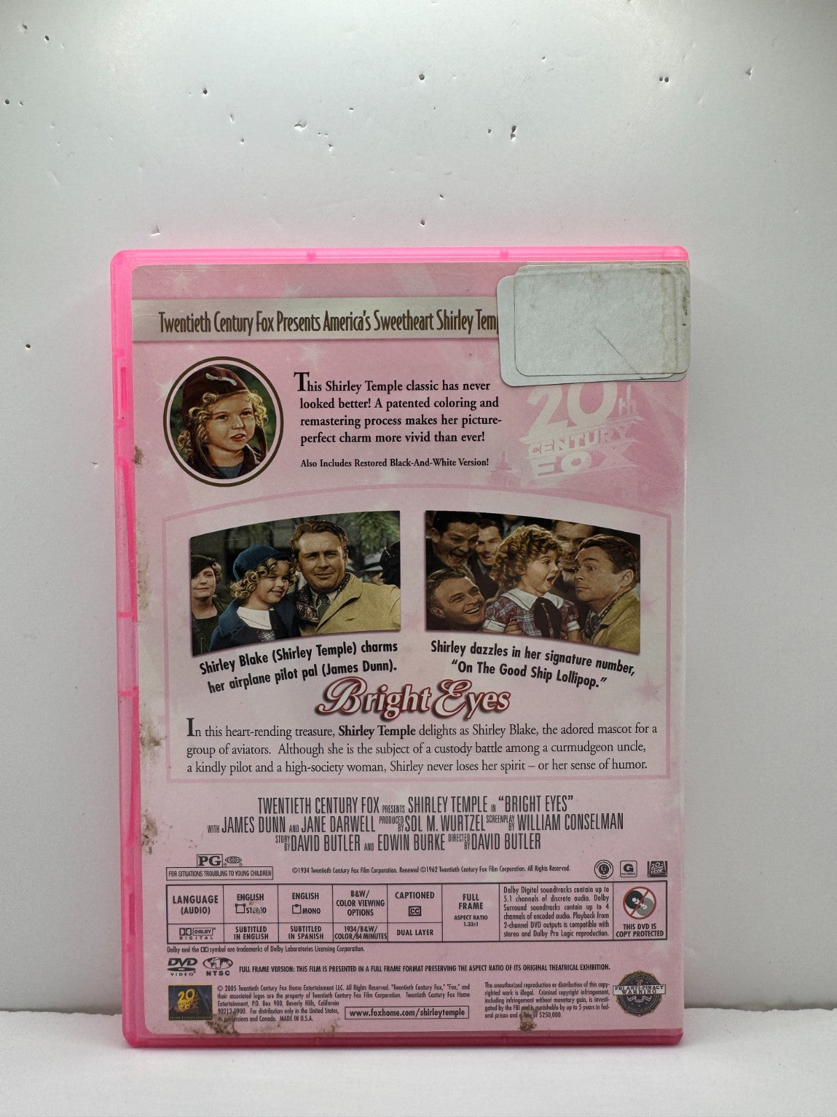 Bright Eyes (DVD) Shirley Temple Family