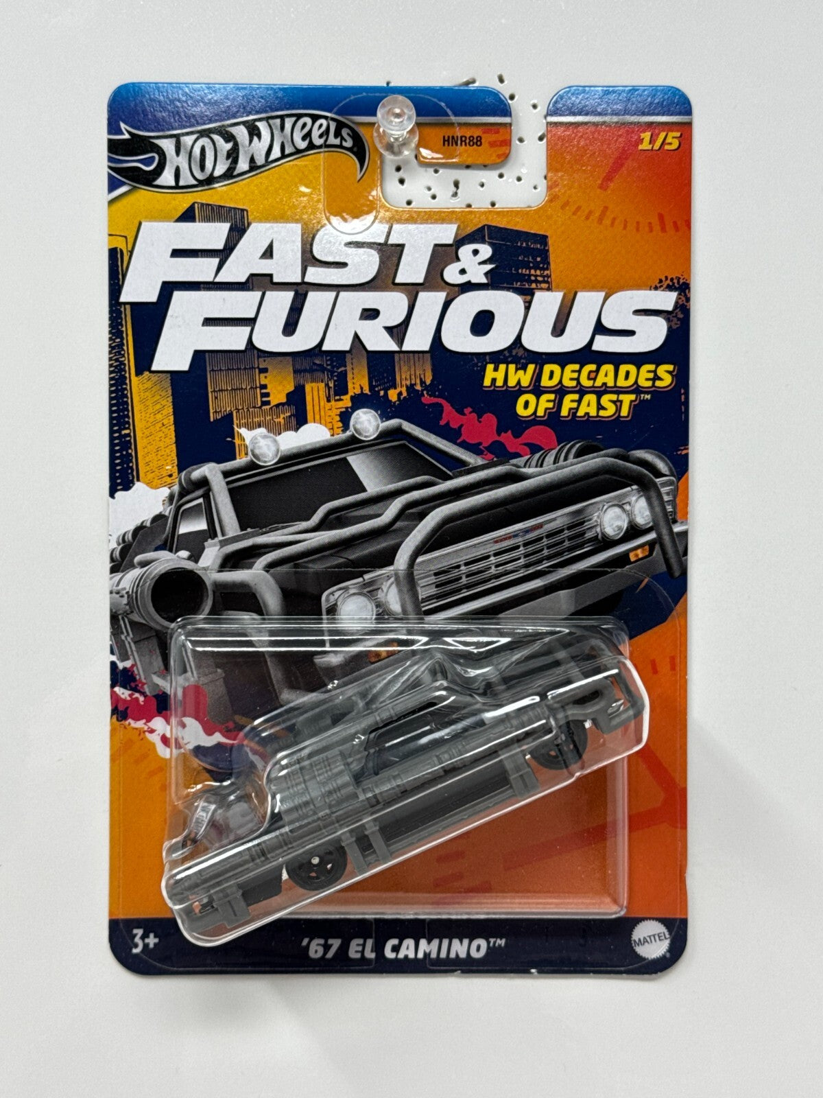 Hot Wheels Fast & Furious 1967 El Camino HW Decades of Fast Muscle Car 1:64 Diecast