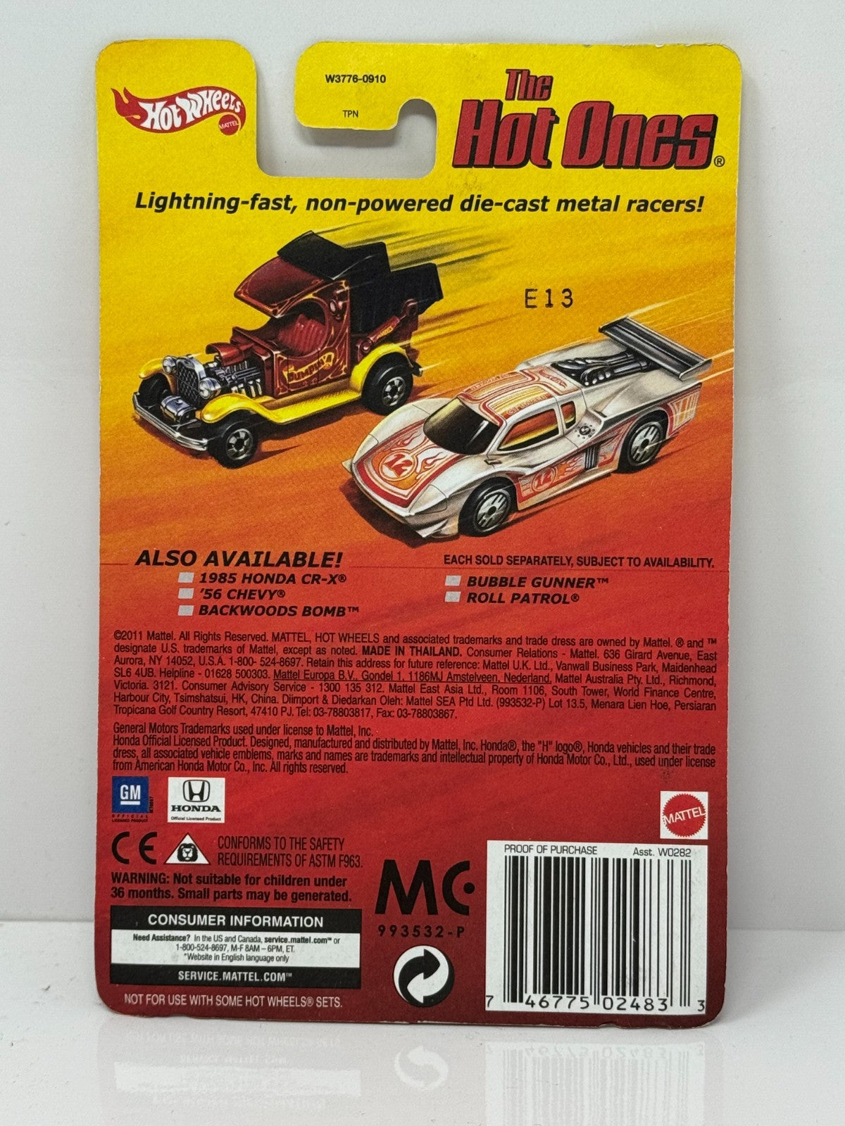 Hot Wheels The Hot Ones 1985 Honda CR-X 1:64 Diecast