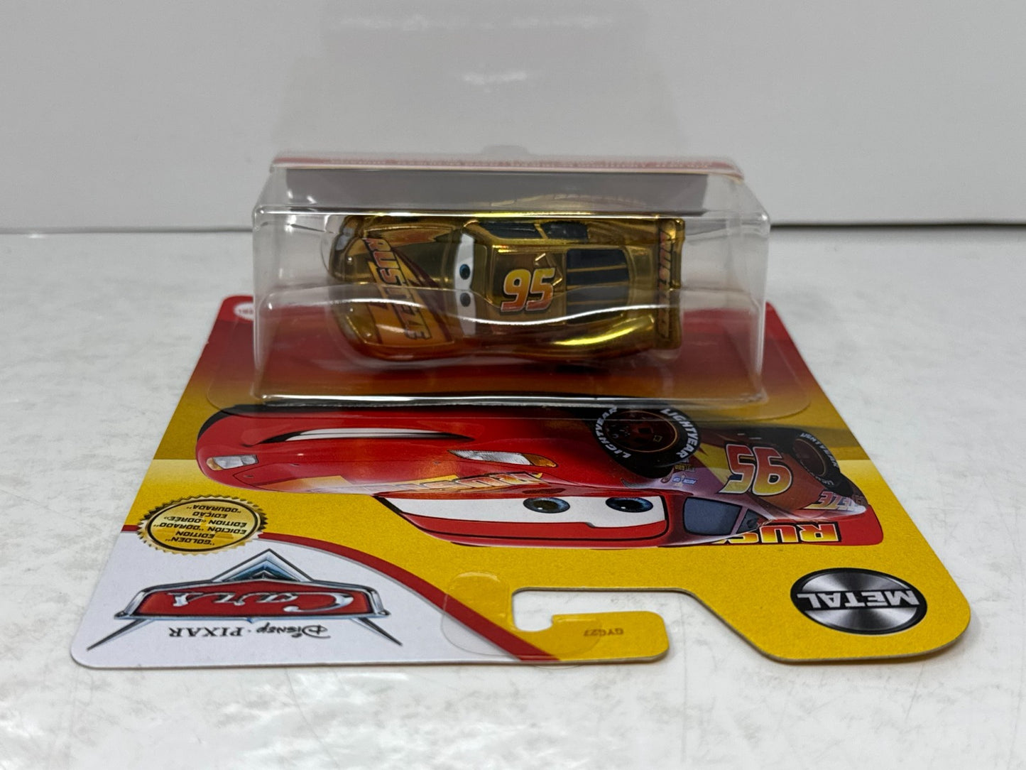 Disney Pixar Cars Golden Lightning McQueen Rust-Eze Edition 1:55 Diecast