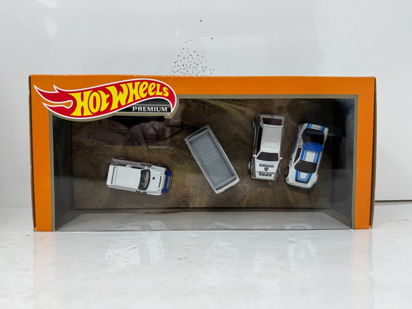 Hot Wheels Premium Rally Legends 4-Pack Collector Diorama Set 1:64 Diecast