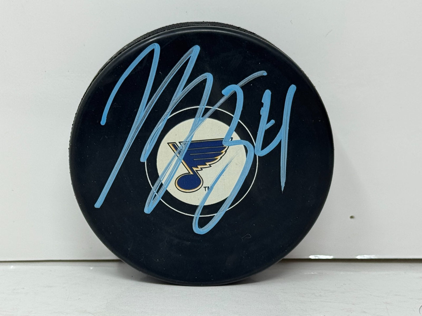 Jake Allen St. Louis Blues Signed NHL Autograph Puck Blue Auto