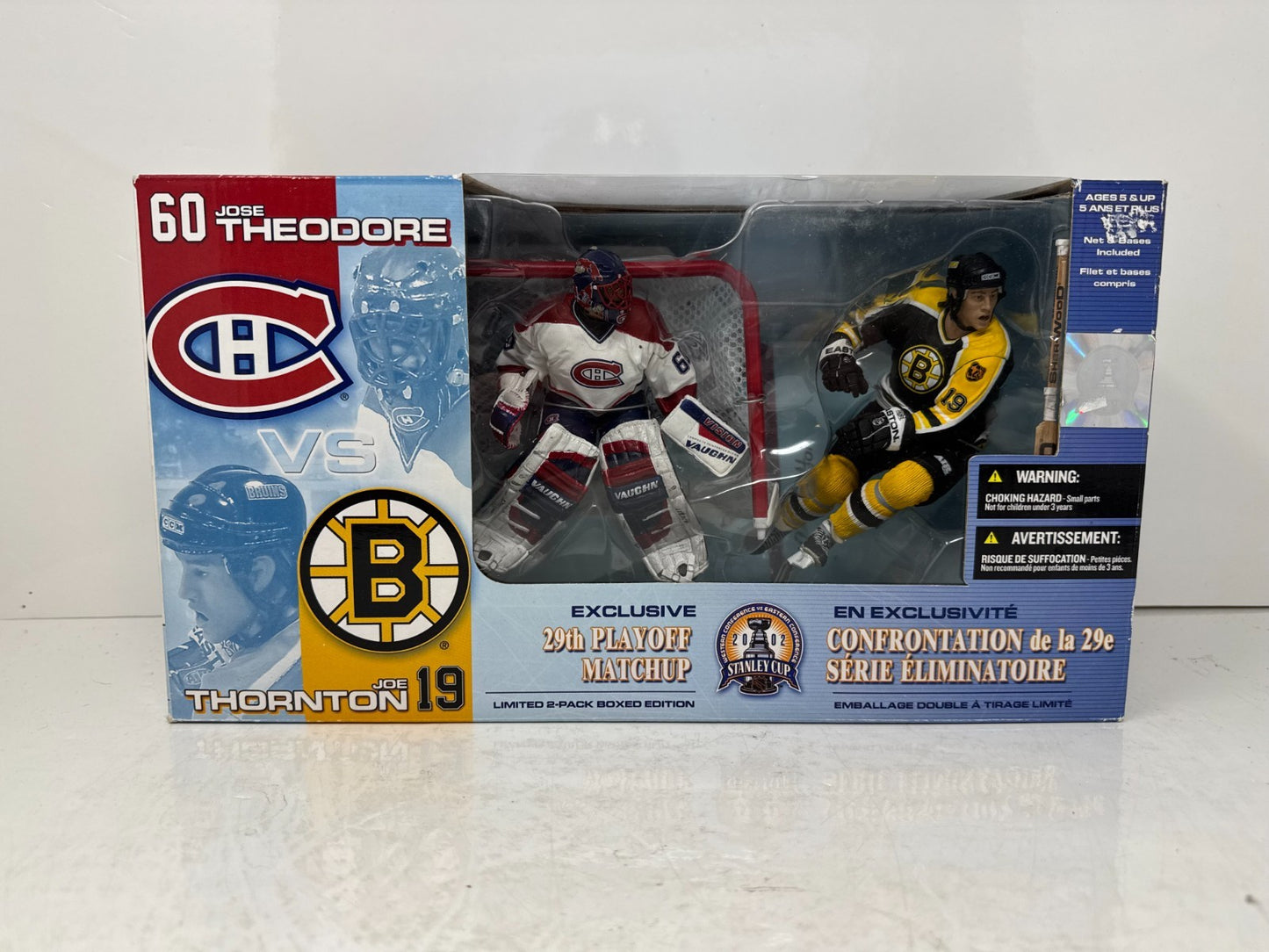 Mcfarlane NHL Jose Theodore Montreal vs Joe Thornton Boston 2-Pack Figure
