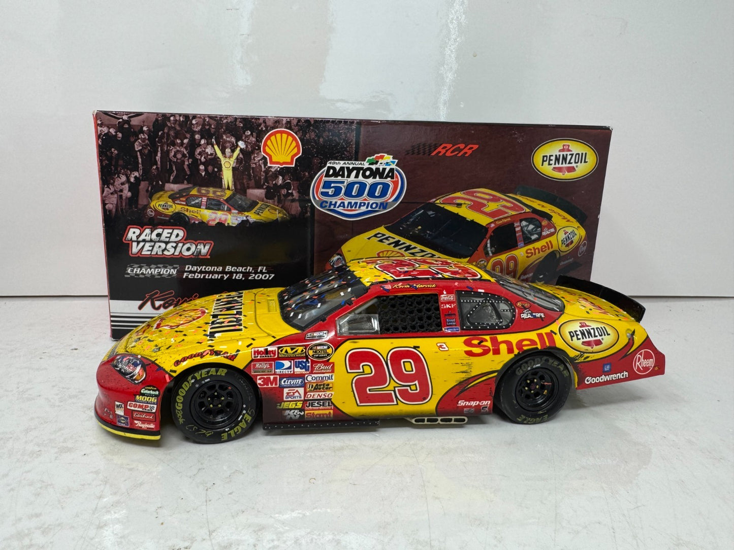 Motorsports Authentics Nascar #29 Kevin Harvick Daytona Raced Win 1:24 Diecast
