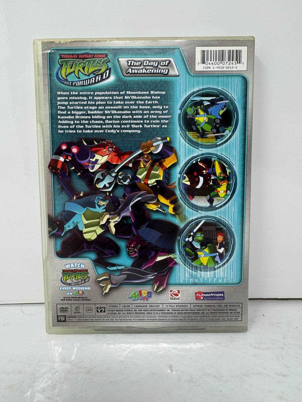 Teenage Mutant Ninja Turtles Day of Awakening (DVD) Kids Cartoon Good Condition!