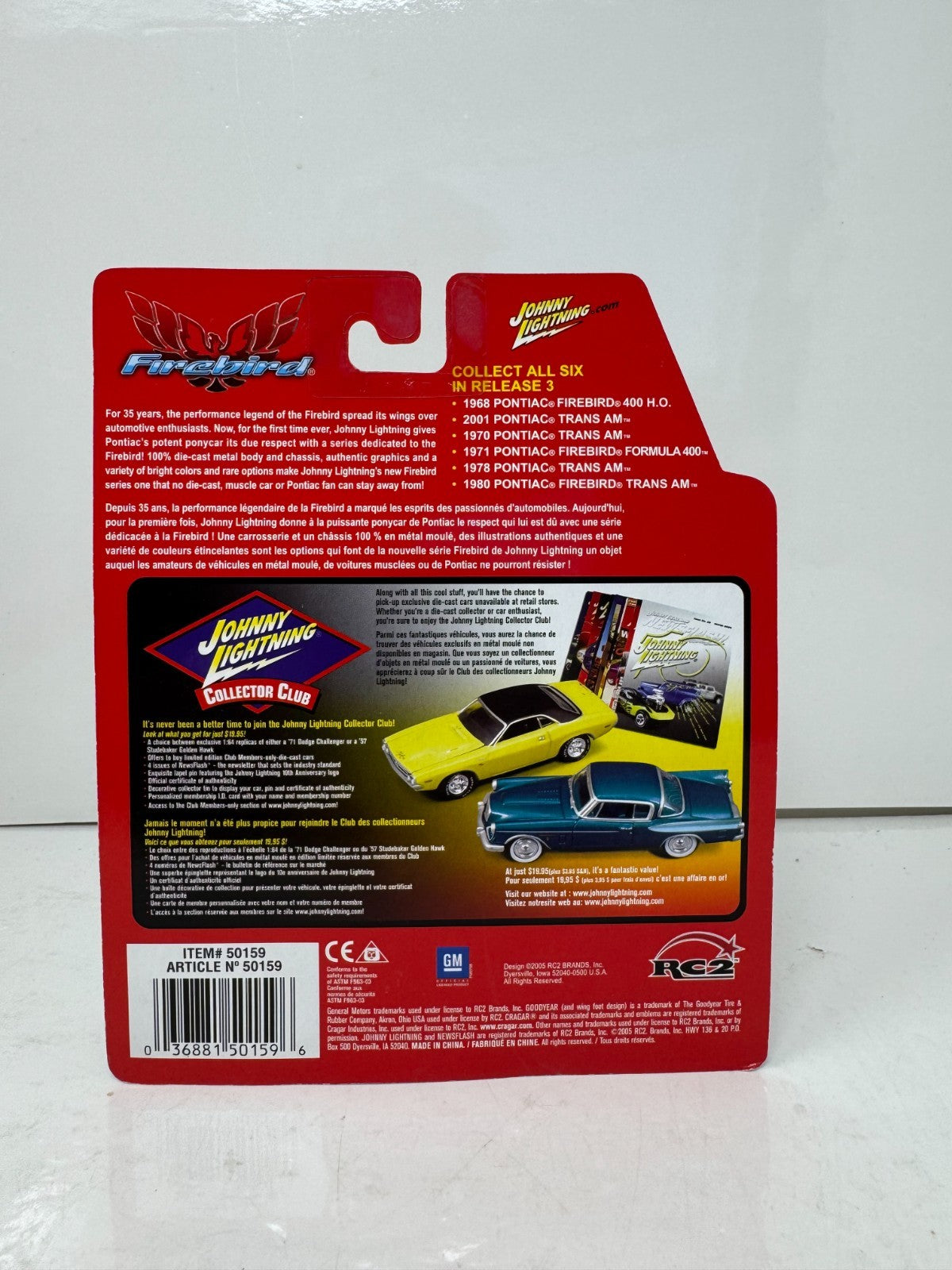 Johnny Lightning Firebird 1971 Pontiac Firebird Formula 400 1:64 Diecast