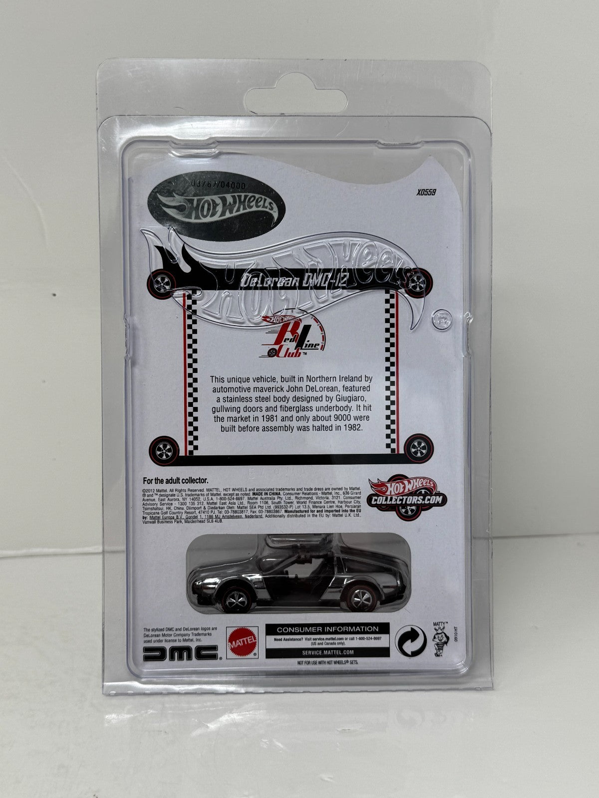 Hot Wheels RLC Red Line Club DeLorean DMC-12 1:64 Diecast