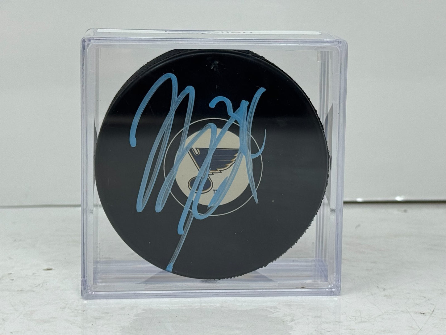 Jake Allen St. Louis Blues Signed NHL Autograph Puck Blue Auto