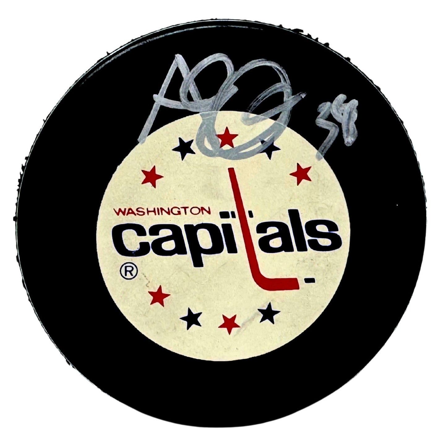 Al Iafrate Washington Capitals Signed NHL Autograph Puck Silver Auto