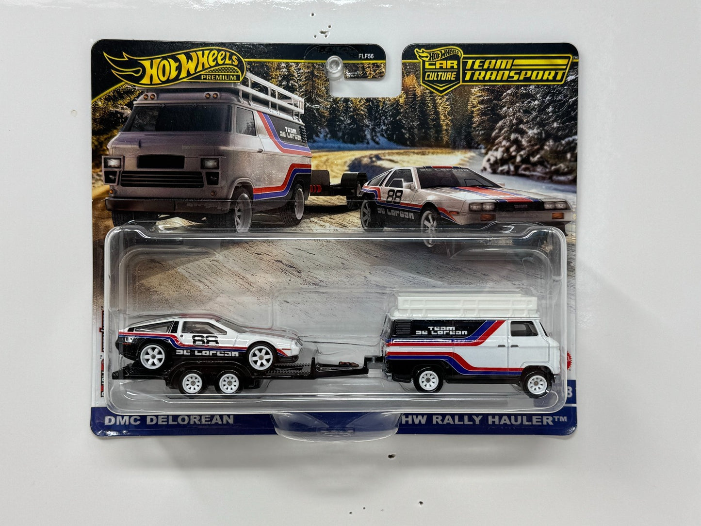 Hot Wheels Team Transport #78 DMC Delorean & HW Rally Hauler 1:64 Diecast
