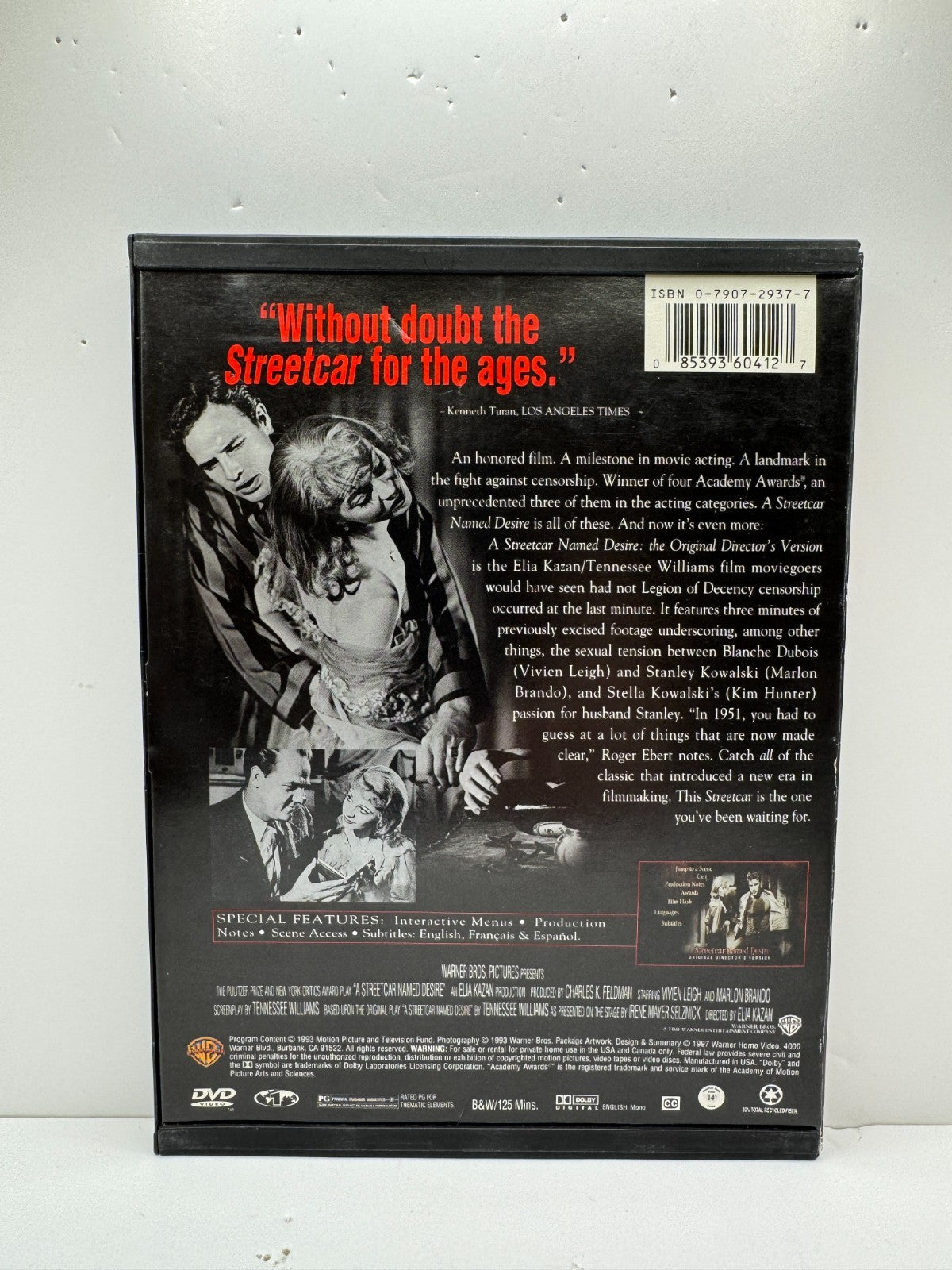 A Streetcar Named Desire (DVD) Marlon Brando Drama