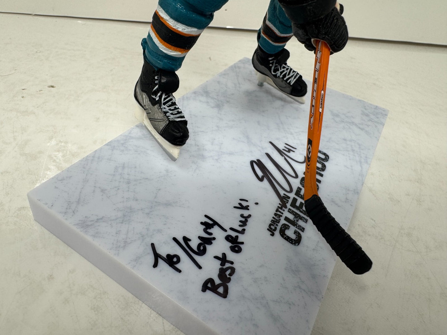 McFarlane NHL Jonathan Cheechoo San Jose Sharks Figure Auto Signed