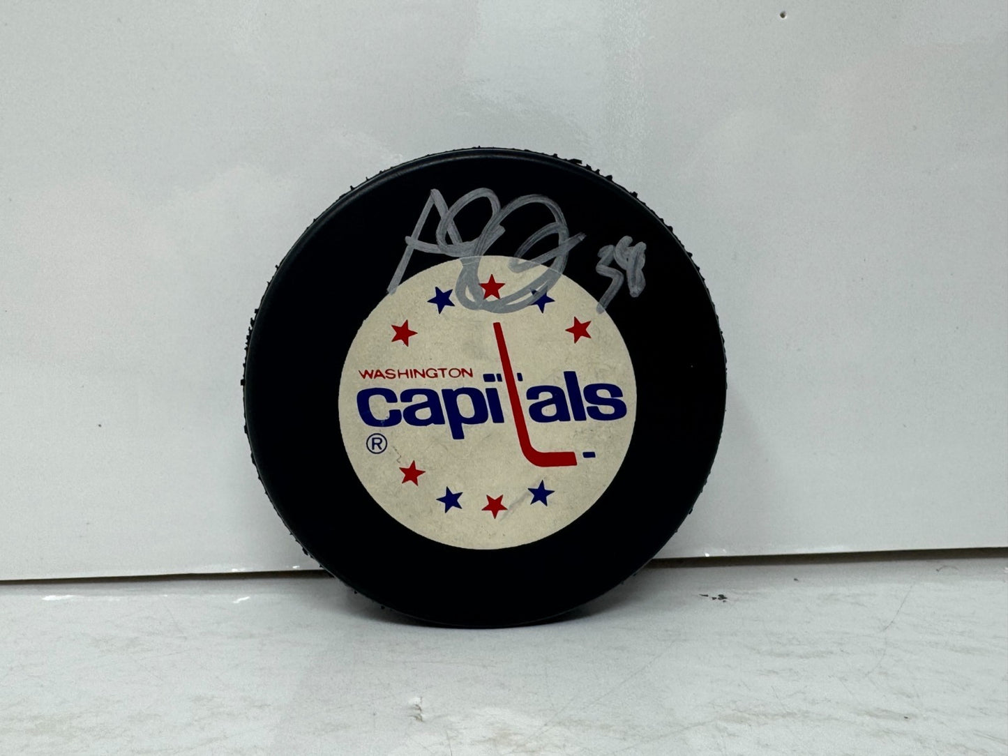 Al Iafrate Washington Capitals Signed NHL Autograph Puck Silver Auto