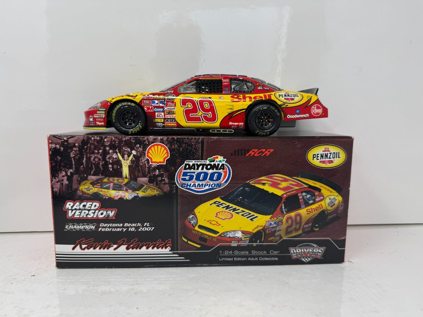 Motorsports Authentics Nascar #29 Kevin Harvick Daytona Raced Win 1:24 Diecast