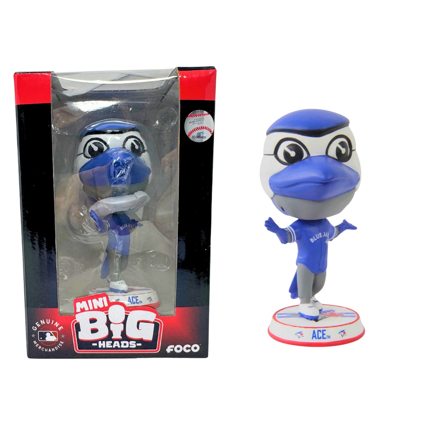 FOCO MLB Toronto Blue Jays Ace Mascot Mini Bigheads Bobblehead