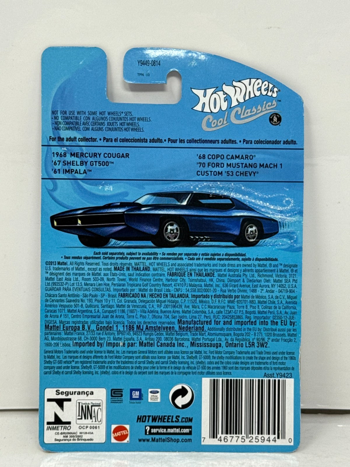 Hot Wheels Cool Classics 1967 Shelby GT500 Spectrafrost 1:64 Diecast