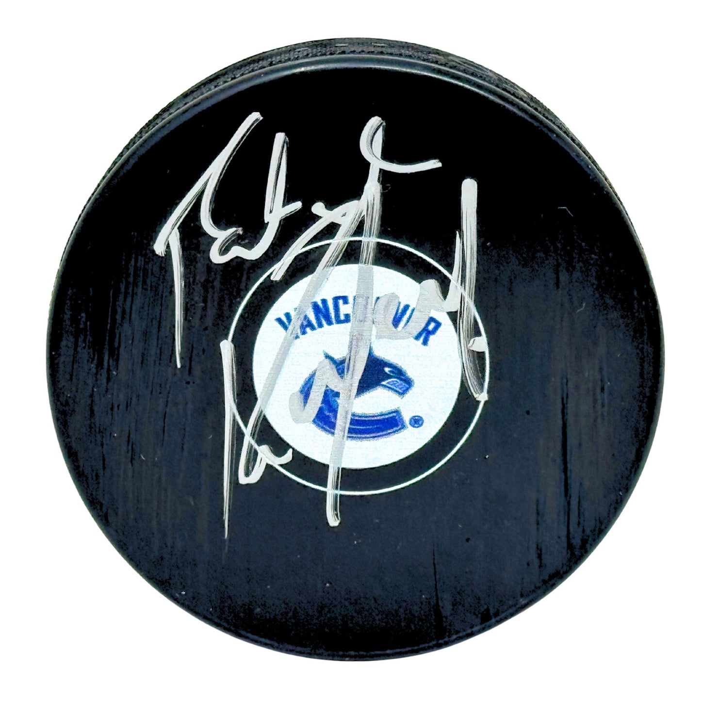 Kirk McLean Vancouver Canucks Signed NHL Autograph Puck Silver Auto