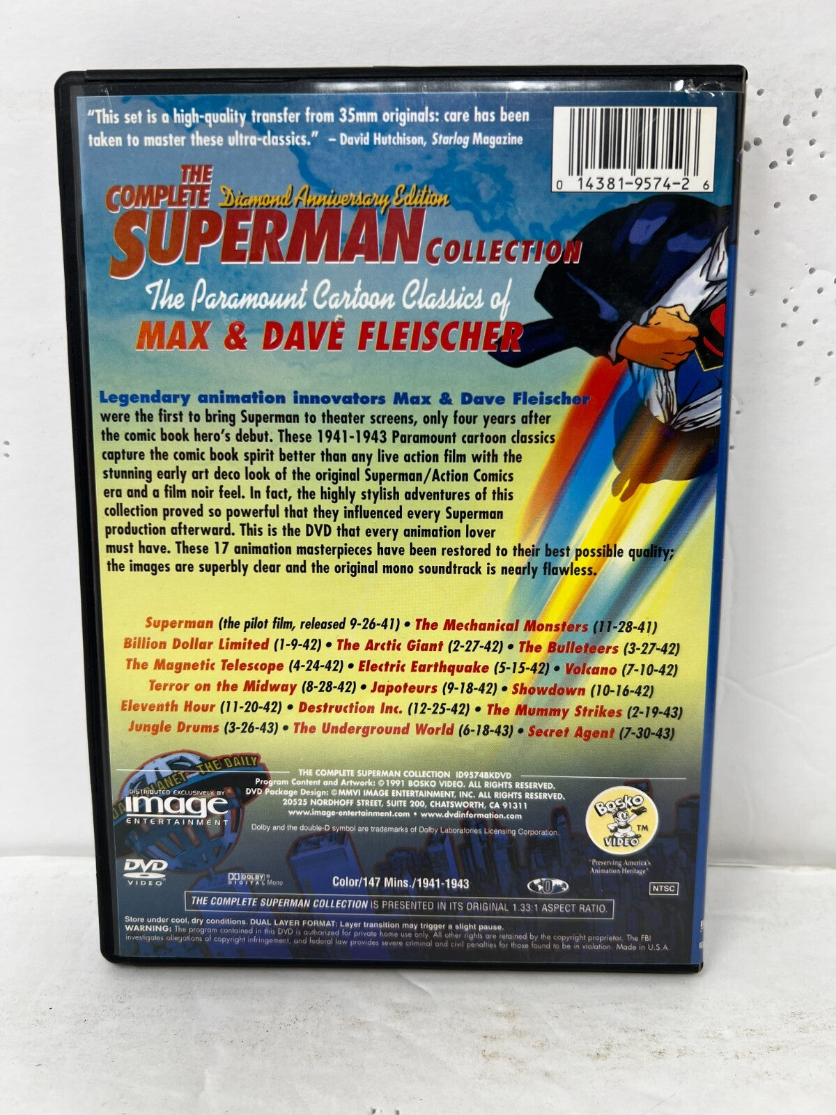 The Complete Superman Collection (DVD) Kids Cartoon Good Condition!!!