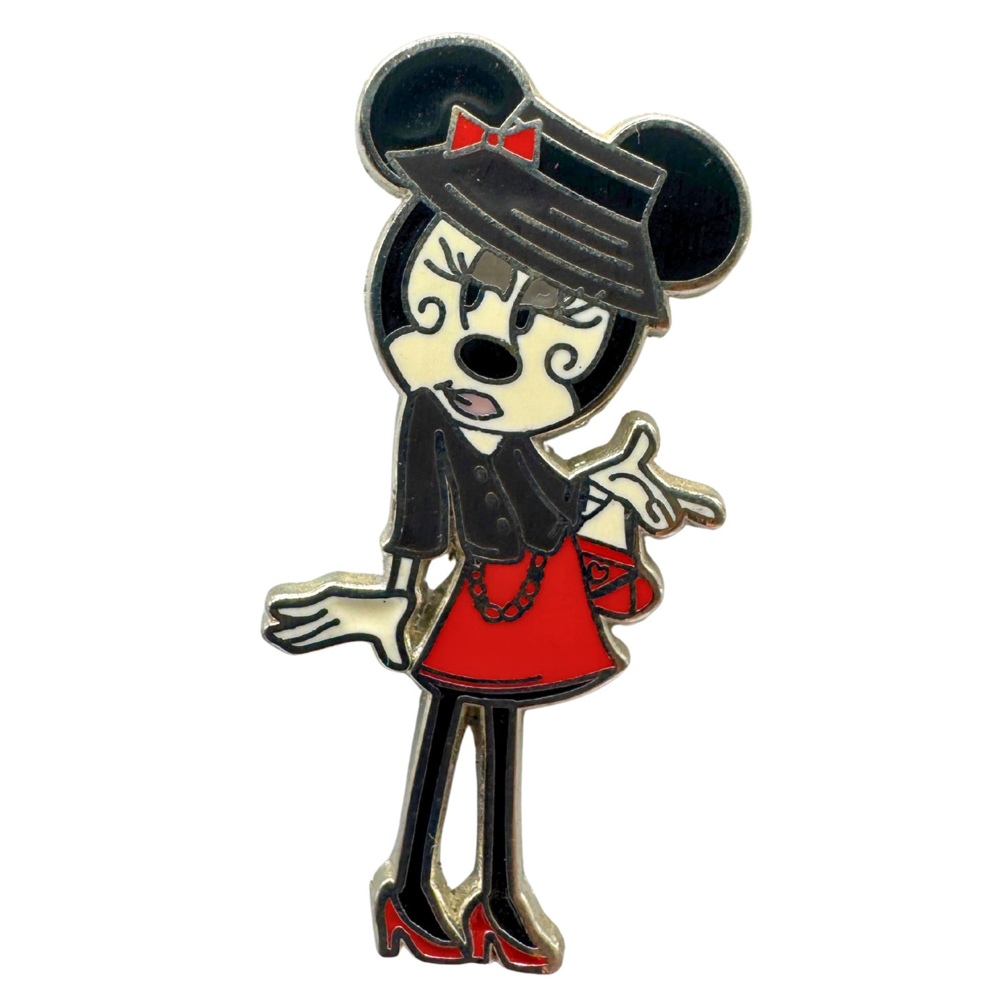 Disney Minnie Mouse Paris Fashion Glamour Wearing a Hat Trading Pin DC2S2