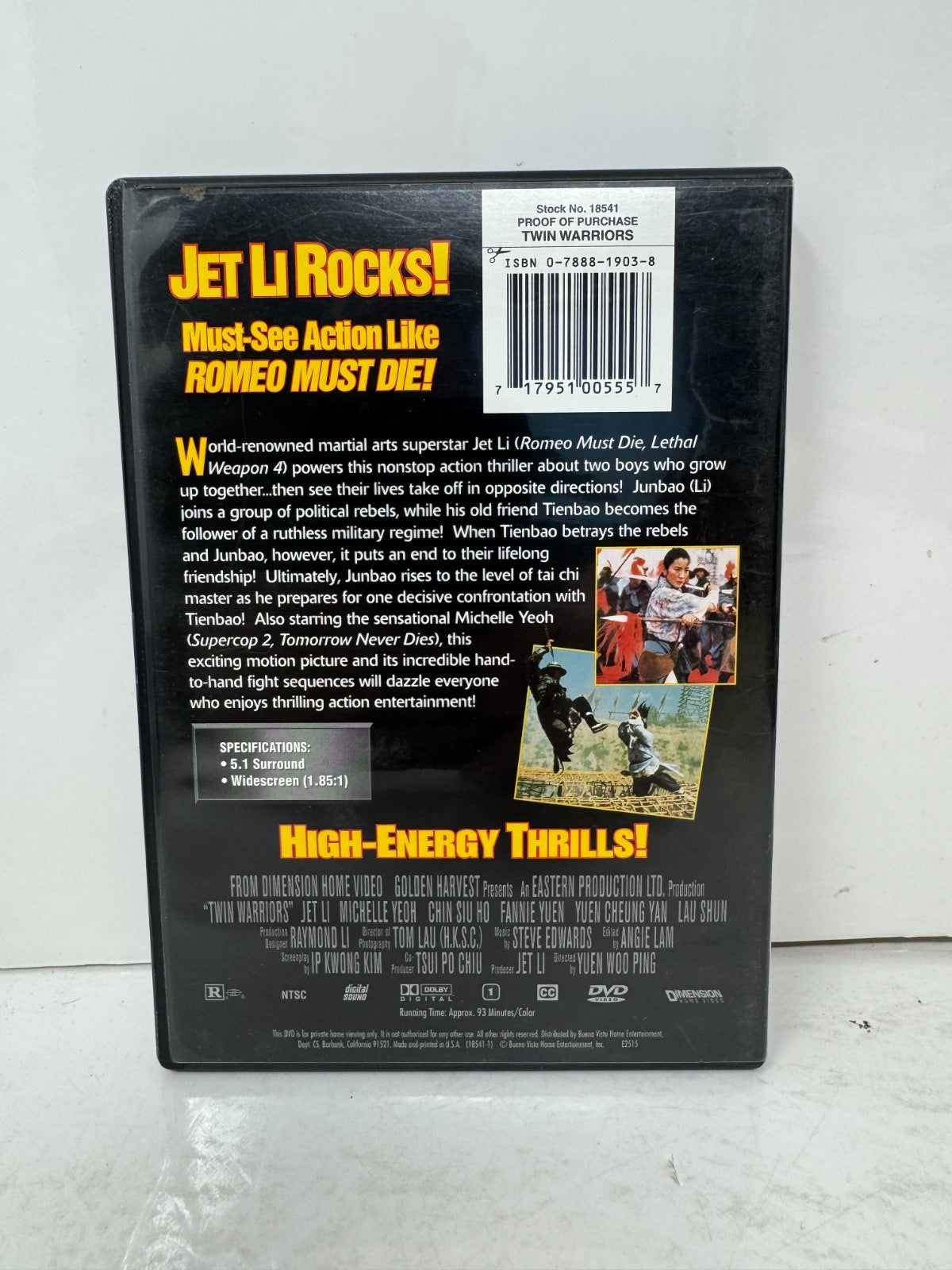 Twin Warriors (DVD) Action Good Condition!!!