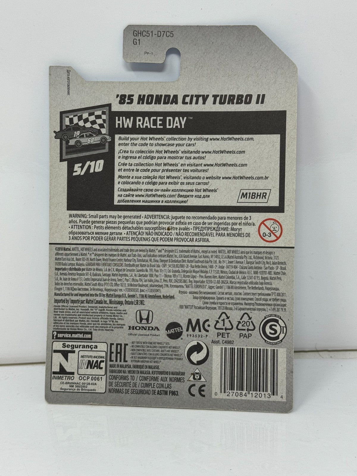 Hot Wheels HW Race Day 1985 Honda City Turbo II JDM 1:64 Diecast