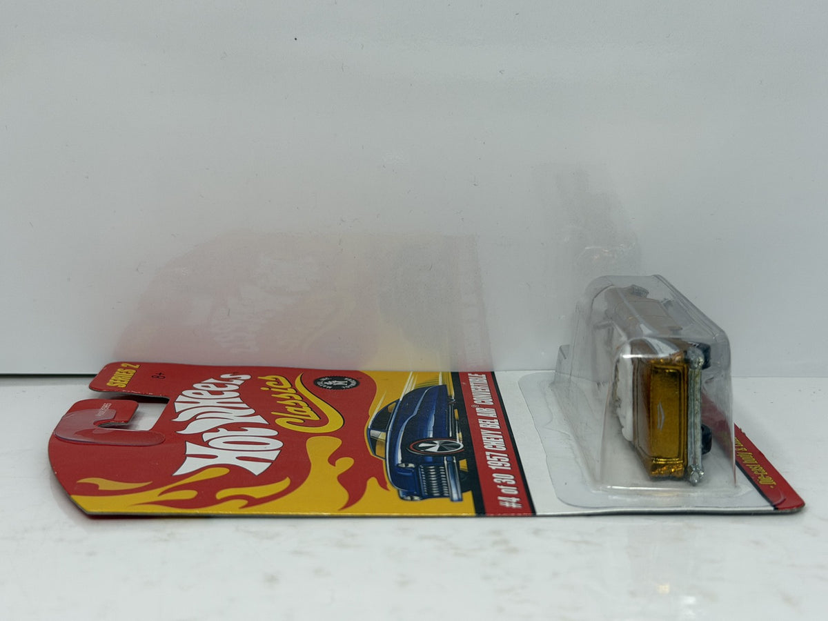Hot Wheels Classics Series 2 1957 Chevy Bel Air Convertible 1:64 Diecast Gold