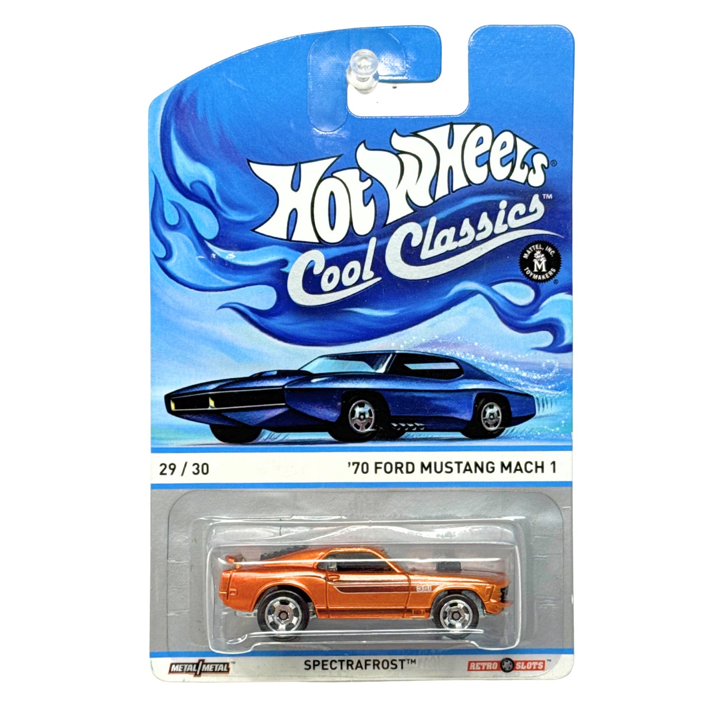 Hot Wheels Cool Classics 1970 Ford Mustang Mach 1 Spectrafrost 1:64 Diecast