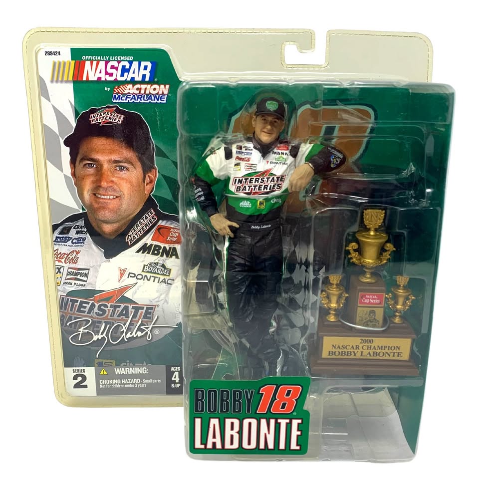 Action Nascar #18 Interstate Batteries Bobby Labonte 1:24 Diecast BANK & Figure