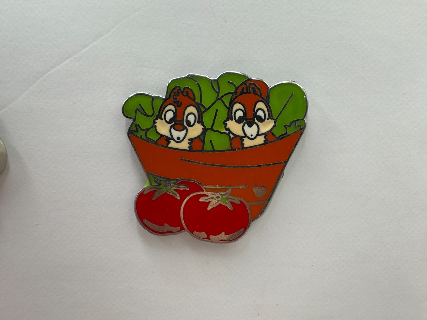 DLR Disney Chip 'n' Dale Health Food Tomatoes Hidden Mickey Trading Pin DC1S1