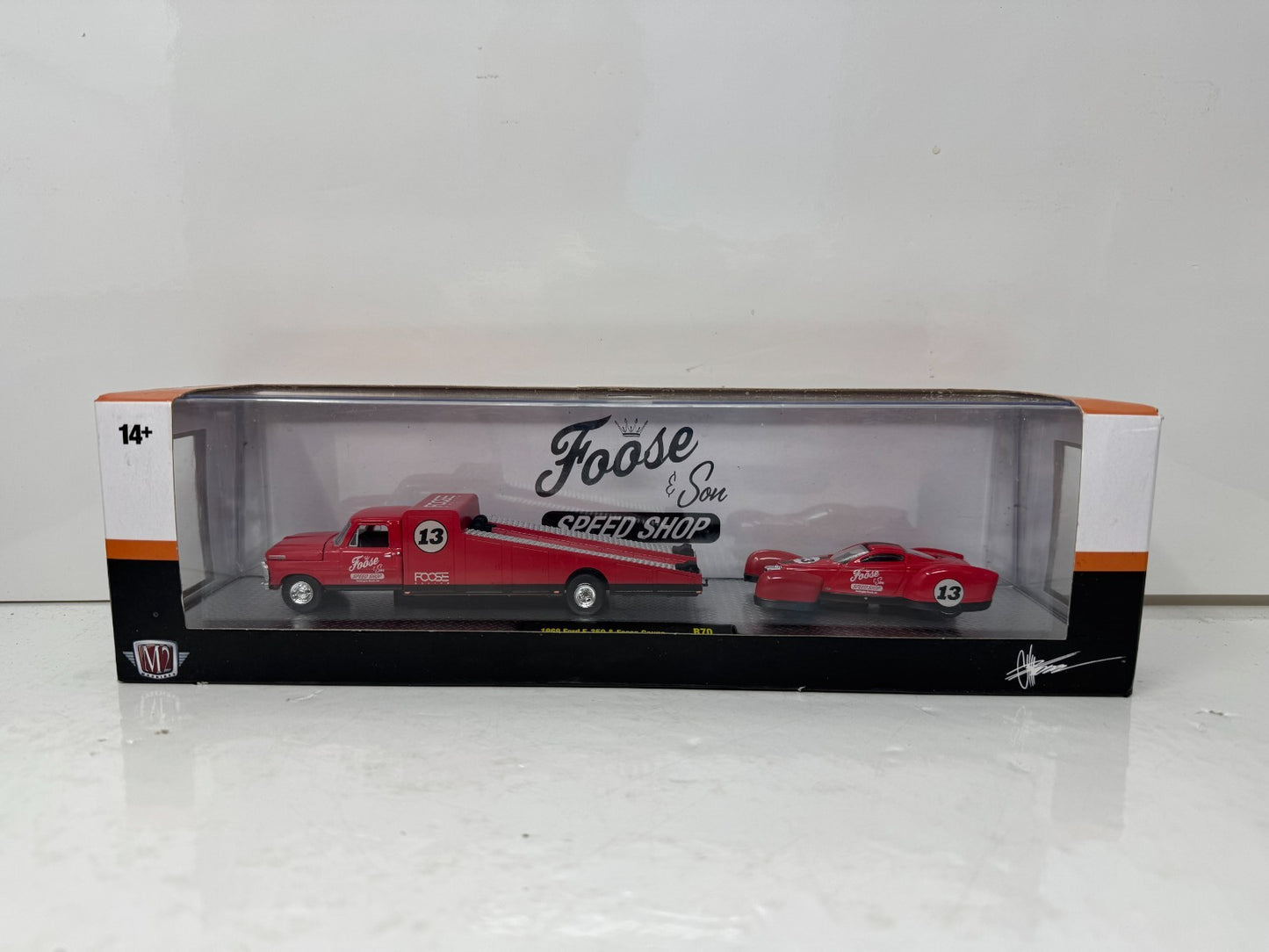 M2 Machines Auto Haulers Foose Coupe & 1969 Ford F-350 1:64 Diecast