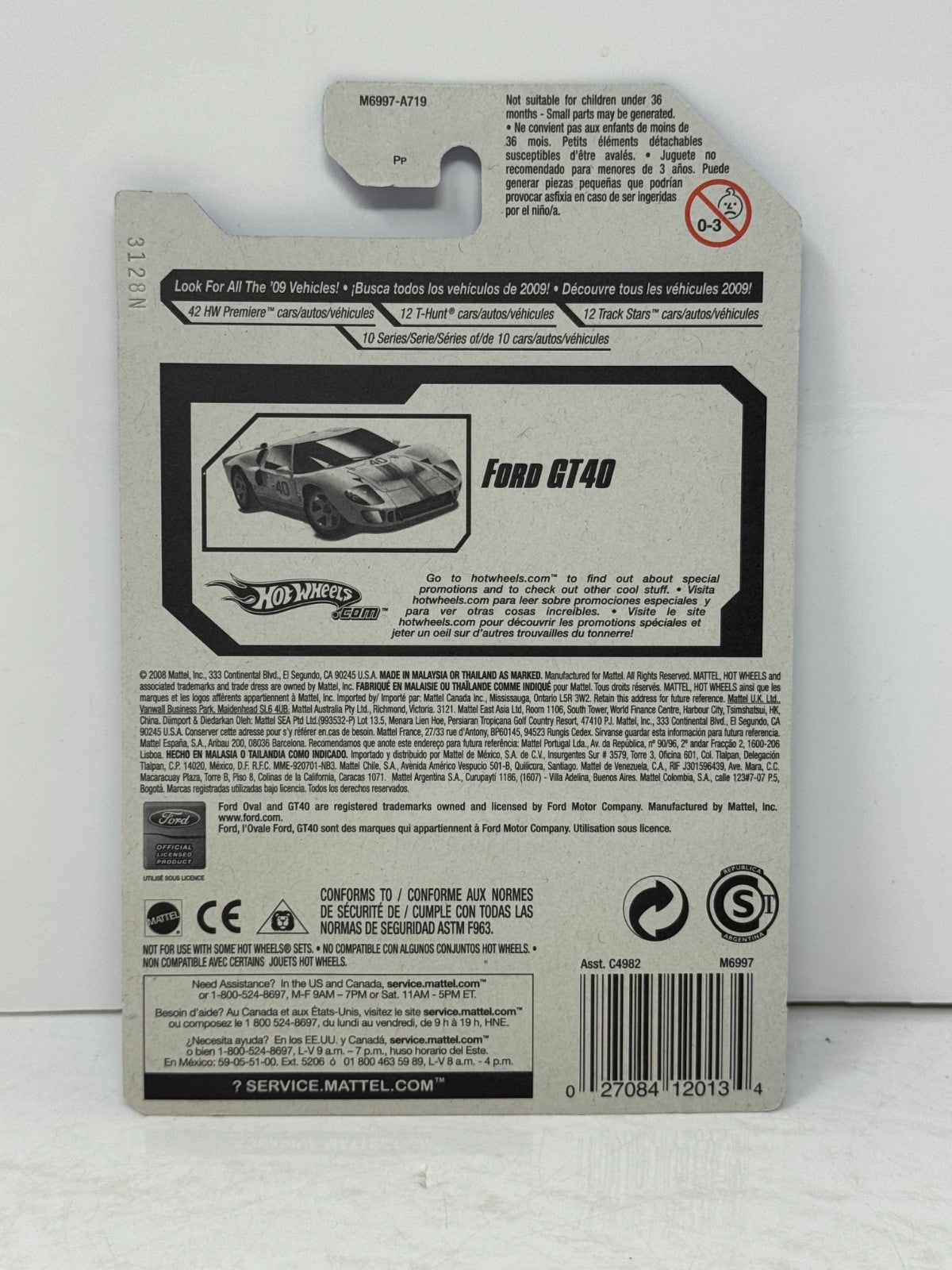 Hot Wheels Stars Ford GT40 1:64 Diecast White