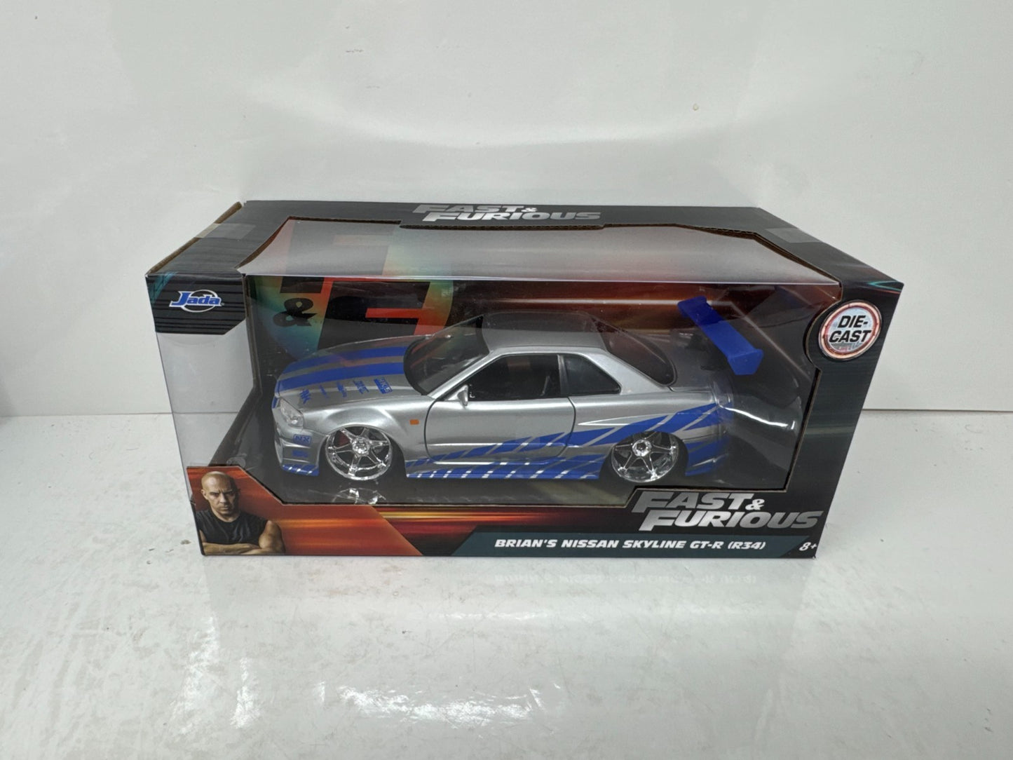 Jada Fast & Furious Brian's Nissan Skyline GT-R (R34) 1:24 Diecast Silver