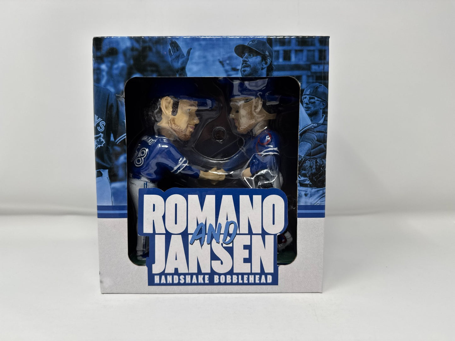 BDA Sports Toronto Blue Jays Jordan Romano & Danny Jansen Handshake Bobblehead
