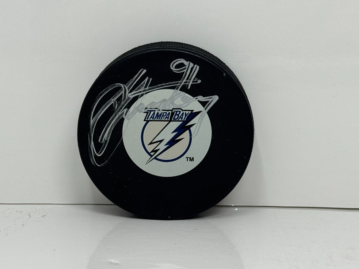 Steven Stamkos Tampa Bay Lightning Signed NHL Autograph Puck Silver Auto