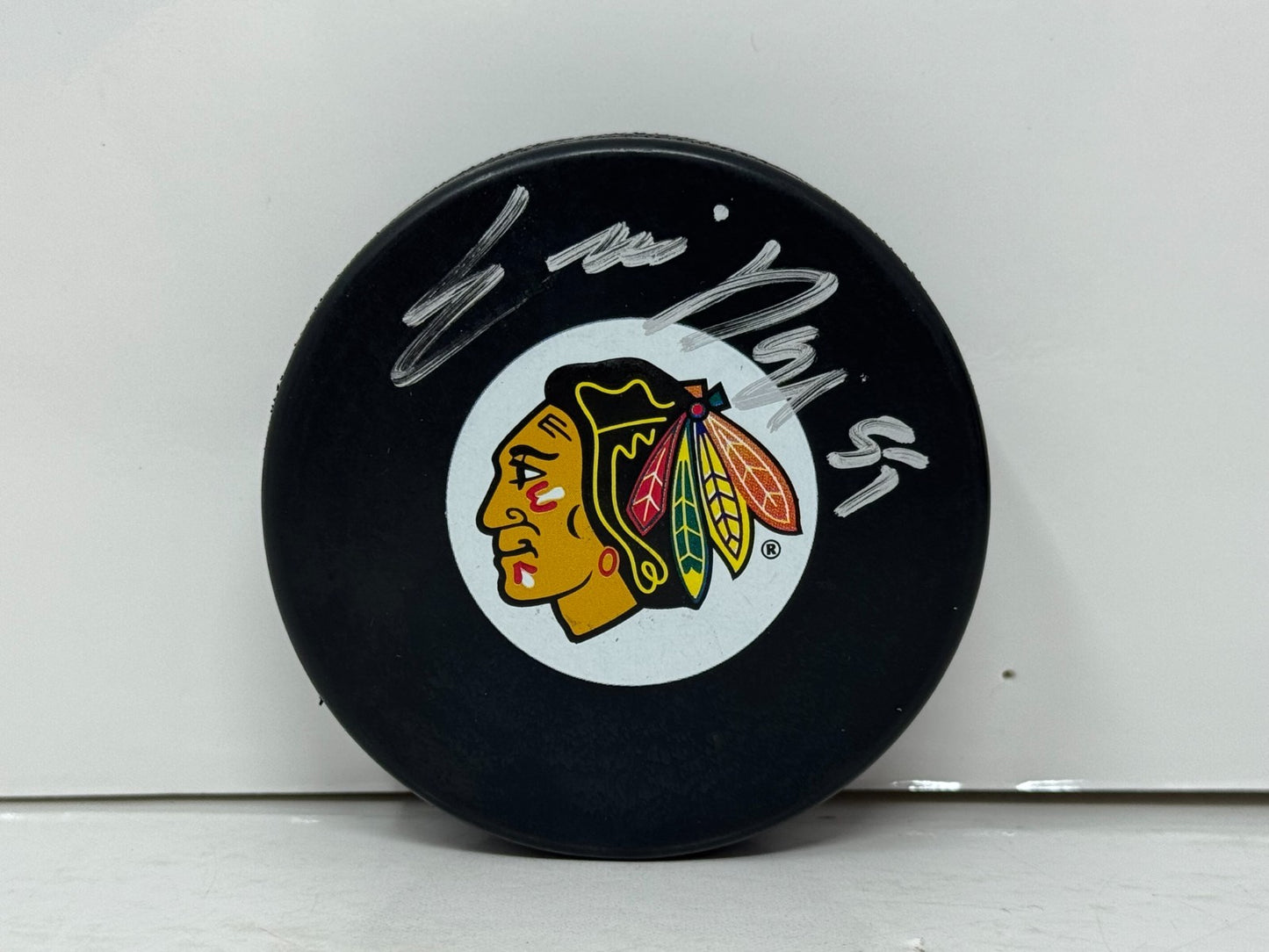 Eric Daze Chicago Blackhawks Signed NHL Autograph Puck Silver Auto