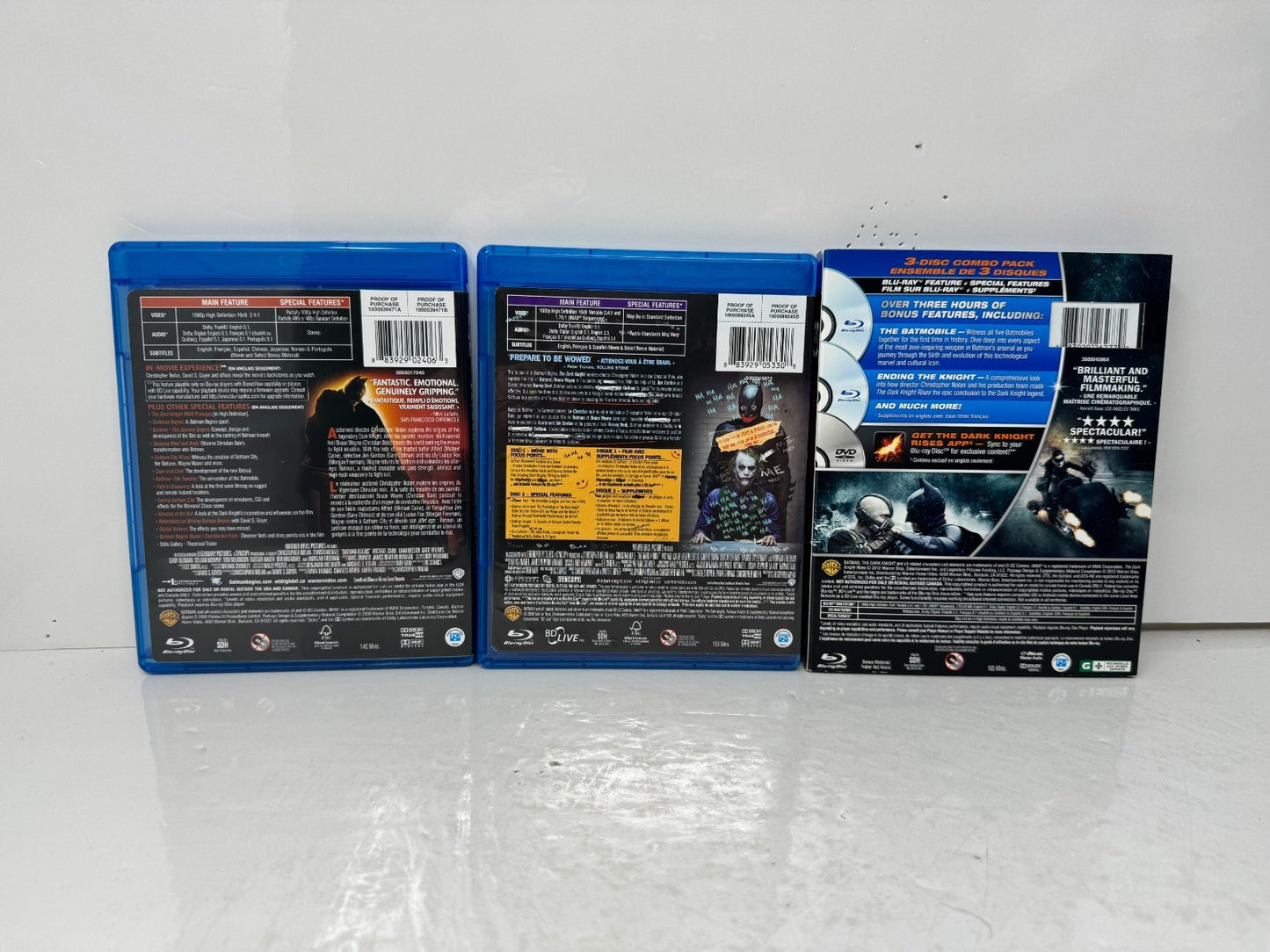 Batman Begins / The Dark Knight / The Dark Knight Rises Blu-ray Trilogy Set