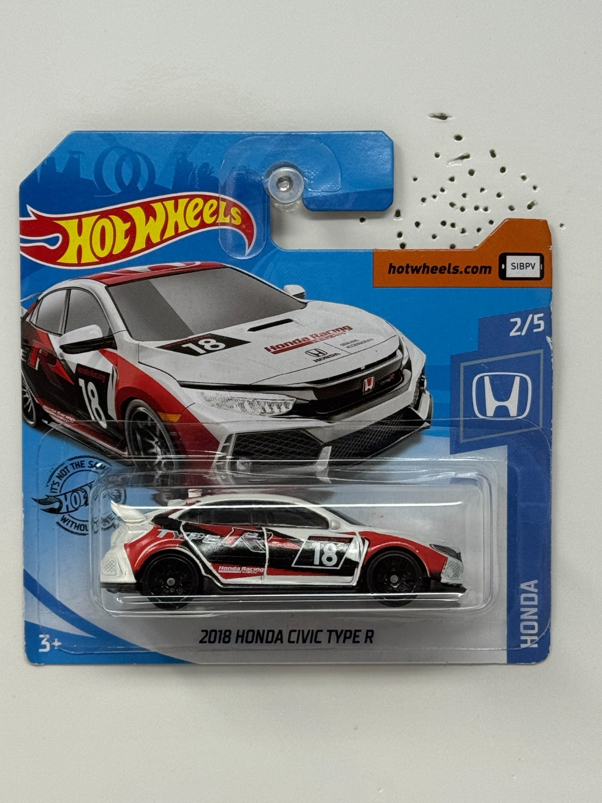 Hot Wheels 2018 Honda Civic Type R JDM 1:64 Diecast Short Card